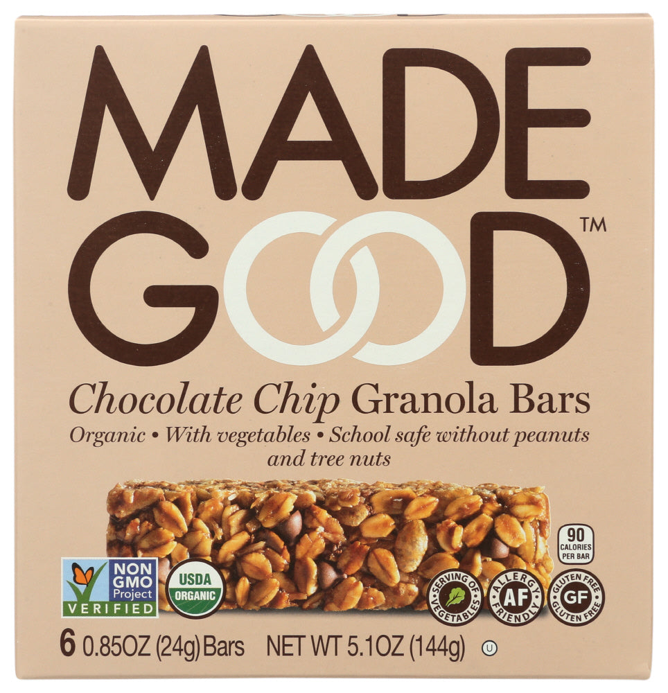 Madegood Chocolate Chip Granola Snack Bar; 6 Count; 6 Per Case - High Mart Wholesale