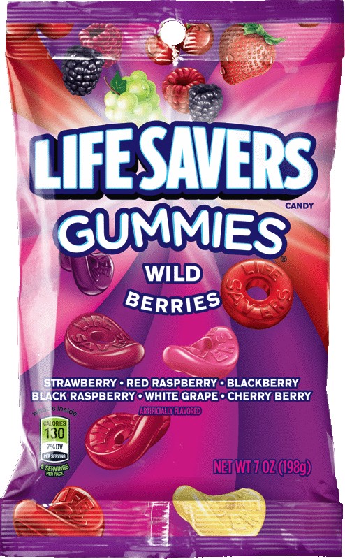 Lifesavers Gummies Wild Berries Candy; 7 Ounces; 12 Per Case