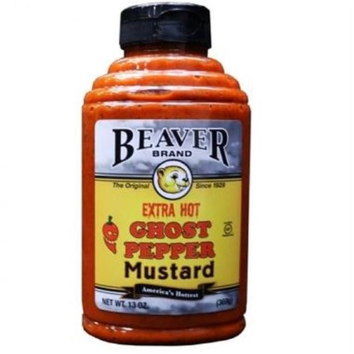 Beaver Ghost Pepper Squeeze Mustard Bottle; 13 Ounce; 6 Per Case - High Mart Wholesale