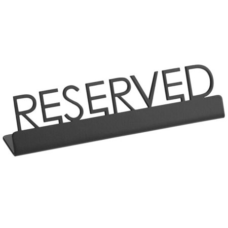 American Metalcraft Black Reserved Sign; 1 Each - High Mart Wholesale