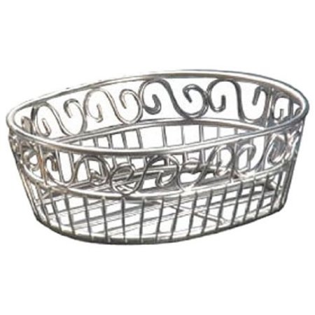 American Metalcraft Basket Oval Stainless Steel Scroll; 1 Each - High Mart Wholesale