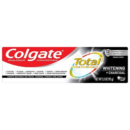 Colgate Total Toothpaste Whitening + Charcoal; 3.3 Ounces; 6 Per Box; 4 Per Case