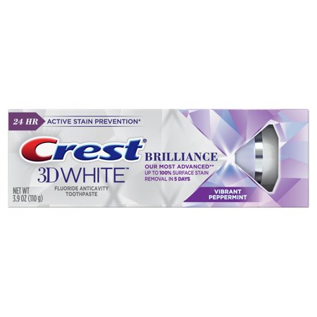 Crest 3D White Brilliance Whitening Toothpaste Peppermint; 3.9 Ounces; 12 Per Case