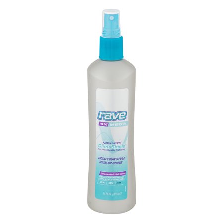 Rave Hair Spray 4X Mega Unscented; 11 Fluid Ounces; 3 Per Box; 4 Per Case - High Mart Wholesale