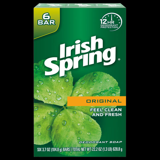 Irish Spring Bar Soap Original 6 Bar; 22.5 Ounces; 12 Per Case