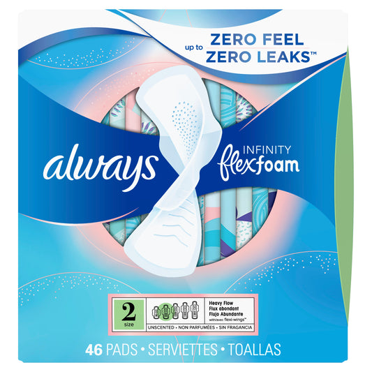 Always Infinity Pad Long Wing; 46 Count; 4 Per Case