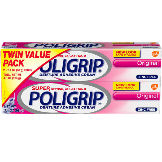 Poligrip Original Twin Pack; 4.8 Ounces; 12 Per Case - High Mart Wholesale