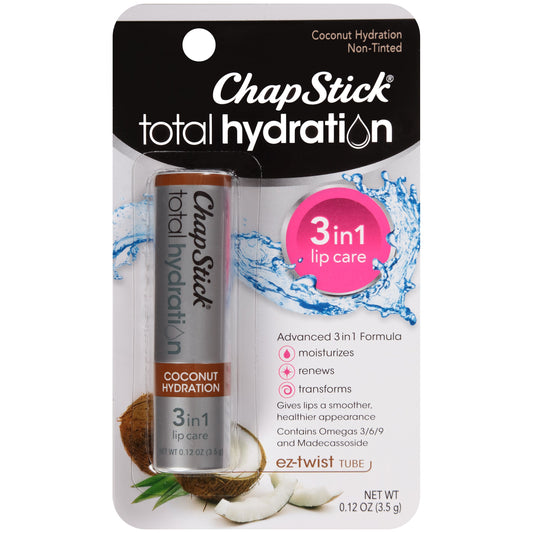 Chapstick Total Hydration Coconut Hydration; 0.12 Ounces; 12 Per Box; 6 Per Case - High Mart Wholesale