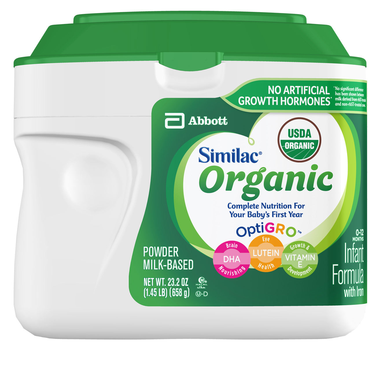 Similac Organic Non-Gmo Milk-Based Powder Infant Formula Tub With Iron; 1.45 Pound; 6 Per Case - High Mart Wholesale