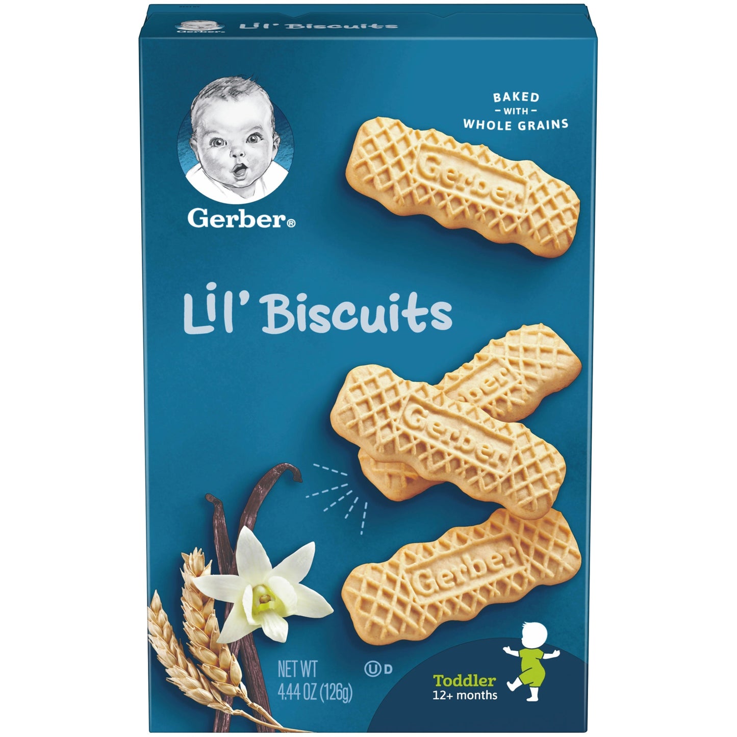 Gerber Graduates Non-Gmo Whole Grain Vanilla Lil Biscuits Toddler Snack Bar; 4.44 Ounce; 8 Per Case