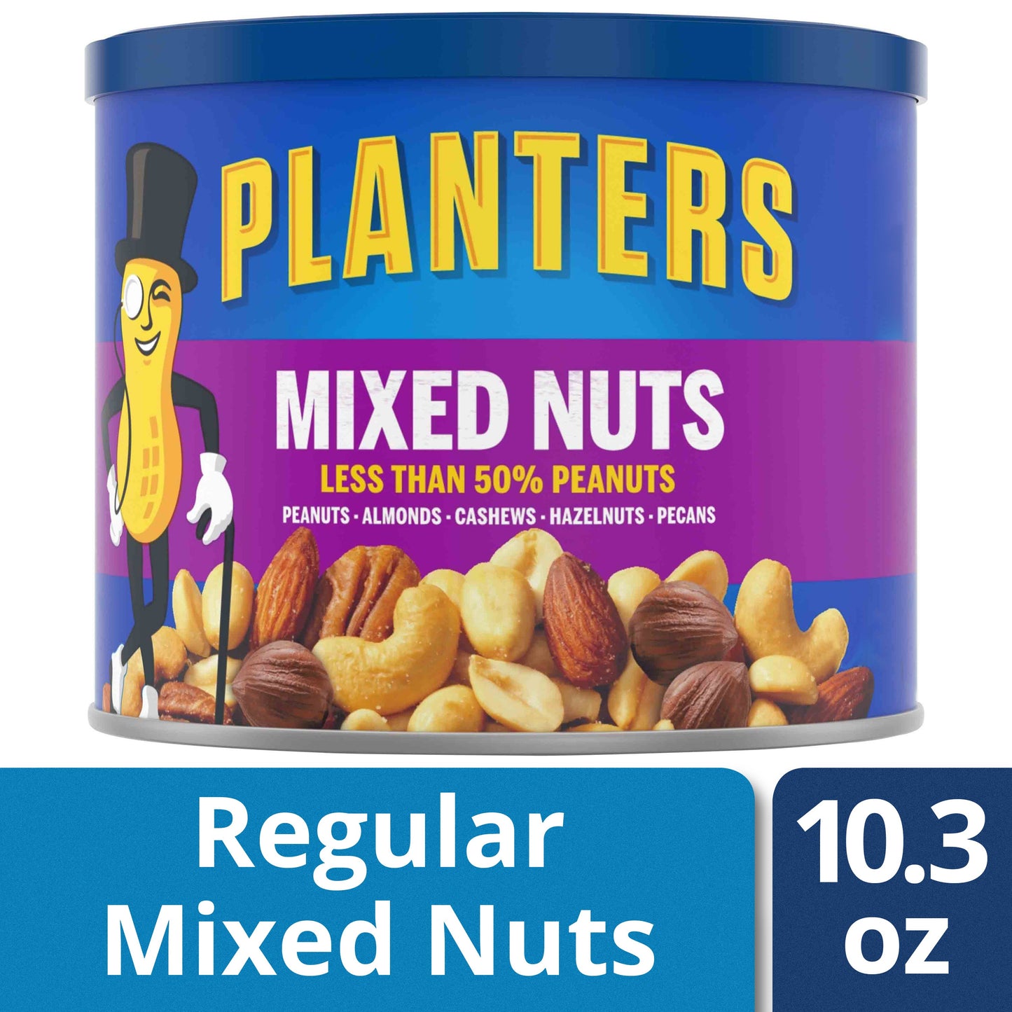 Planters Mixed Nuts Less Than 50% Peanut; 10.3 Ounces; 12 Per Case