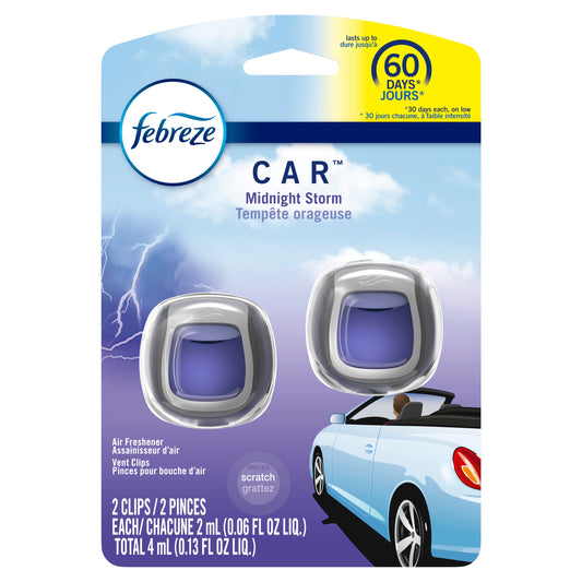 Febreze Car Vent Midnight Storm; 4 Milliliter; 8 Per Case