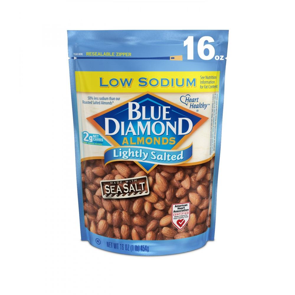Blue Diamond Almonds Almonds Lightly Salted Low Sodium; 16 Ounces; 6 Per Case - High Mart Wholesale