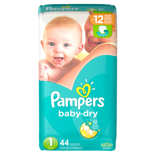 Pampers Diapers Size 1 Jumbo; 44 Count; 2 Per Case