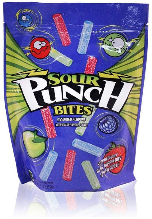 Sour Punch Assorted & Tropical Bites; 36 Count; 1 Per Case - High Mart Wholesale