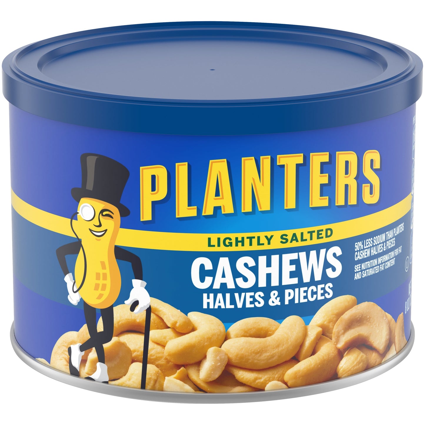 Planters Lightly Salted Halves & Pieces Cashew; 8 Ounces; 12 Per Case