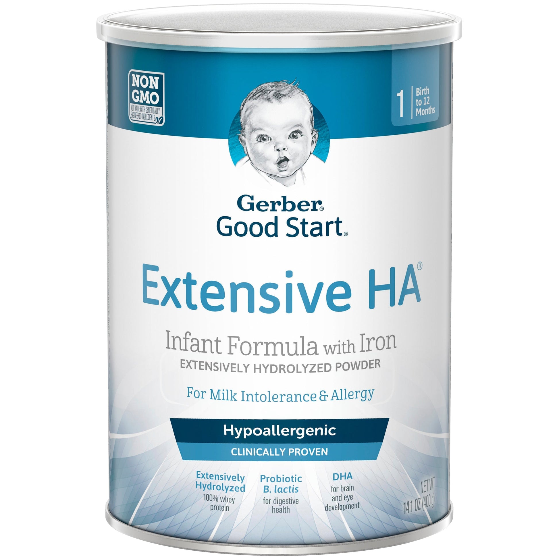 Gerber Extensive Ha Non-Gmo Hypoallergenic Whey-Based Powder Infant Formula Can With Iron; 14.1 Ounce; 6 Per Case - High Mart Wholesale