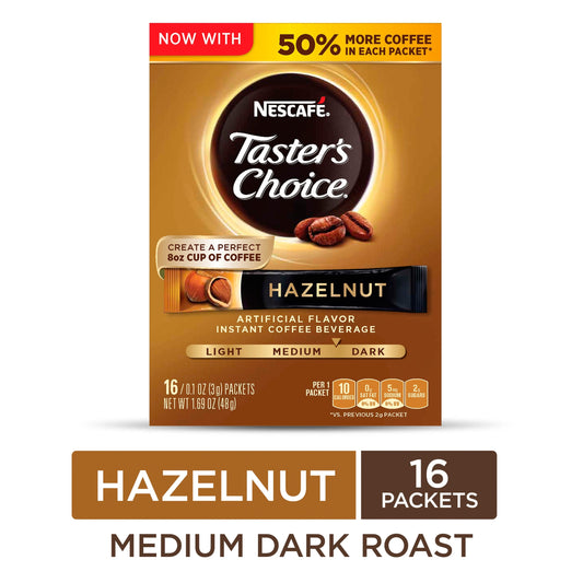 Nescafe Tasters Choice Instant Coffee Hazelnut; 1.69 Ounce; 8 Per Case