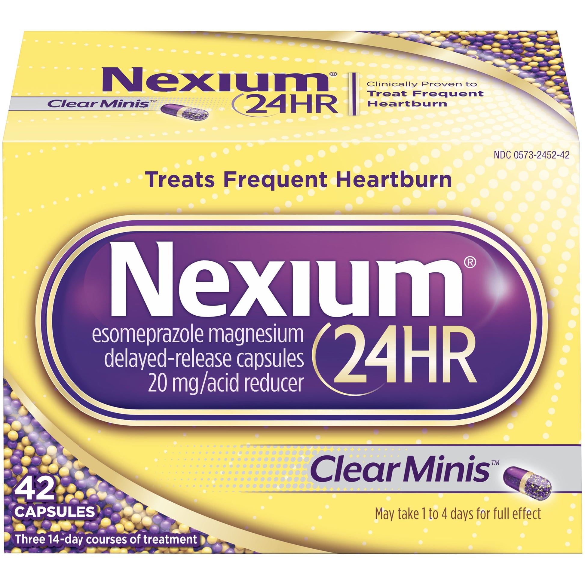 Nexium 24 Hour Clear Minis Capsule; 42 Each; 4 Per Box; 6 Per Case - High Mart Wholesale