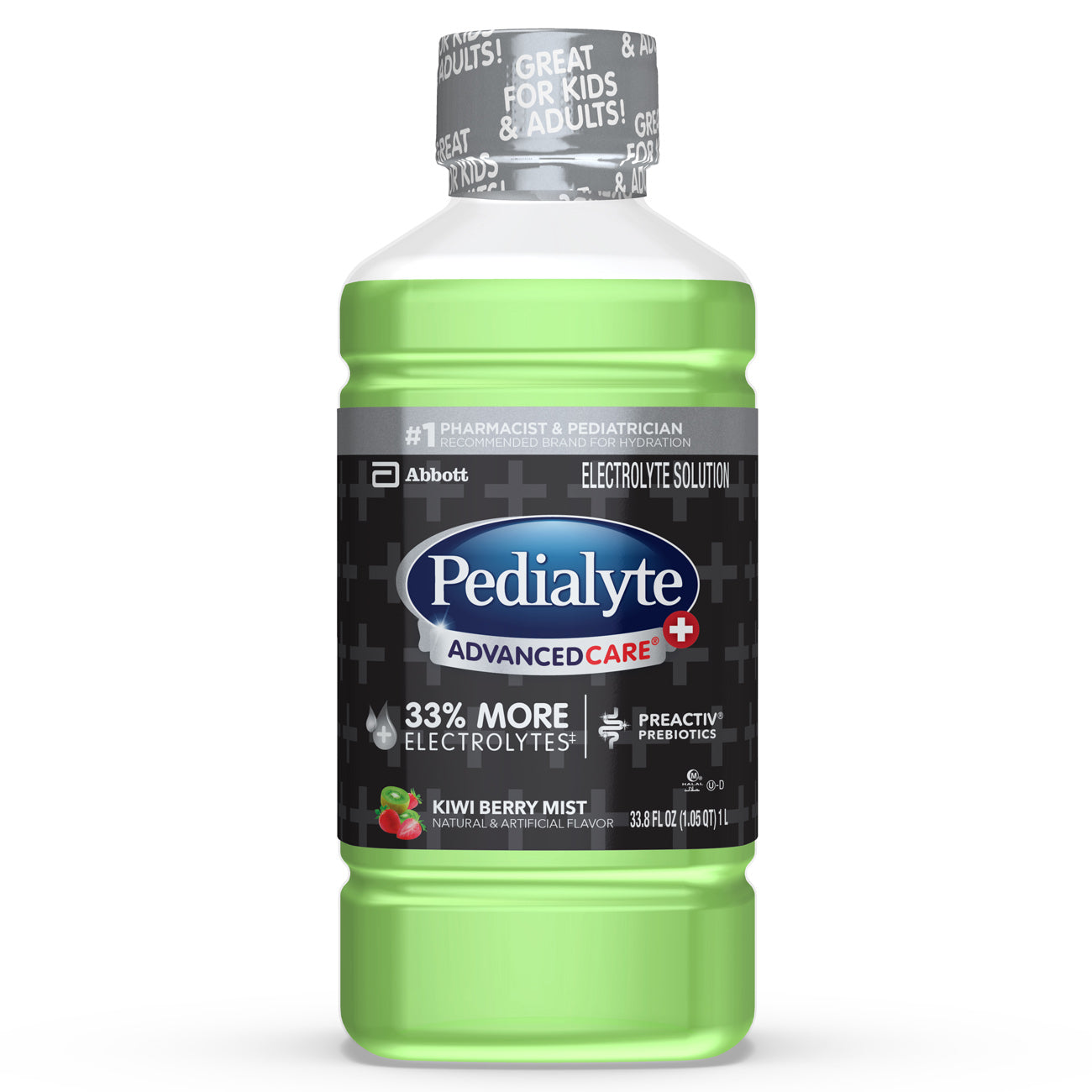 Pedialyte Advance Care Plus Kiwi Berry Mist Flavored Electrolyte Solution; 33.8 Fluid Ounce; 4 Per Case - High Mart Wholesale