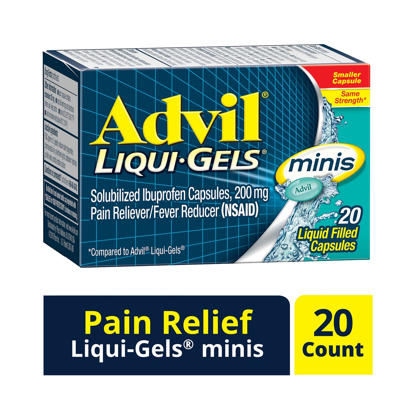 Advil Liquid Gel Mini 20 Count; 20 Each; 6 Per Box; 12 Per Case