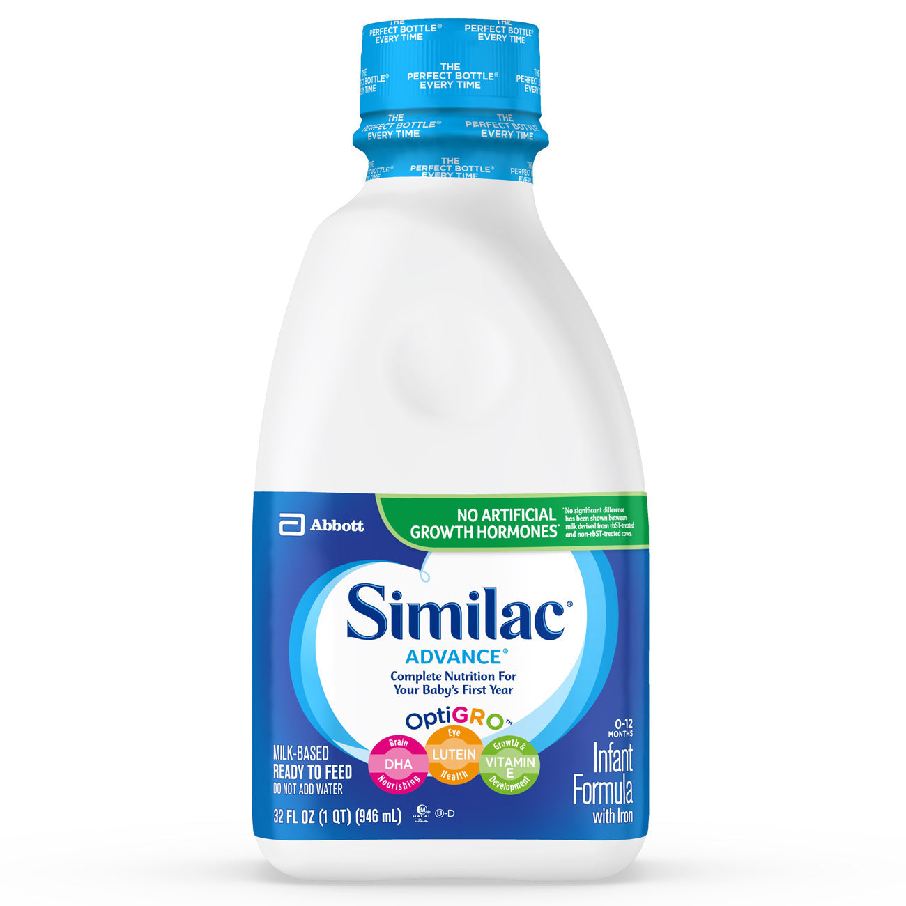 Similac Advance Non-Gmo Milk-Based Ready-To-Feed Liquid Infant Formula Bottle With Iron; 32 Fluid Ounce; 6 Per Case - High Mart Wholesale