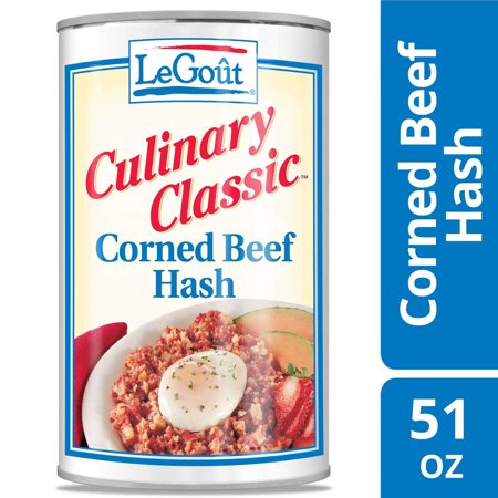 Legout Corned Beef Hash Heat & Serve Canned Entree; 51 Ounces; 12 Per Case