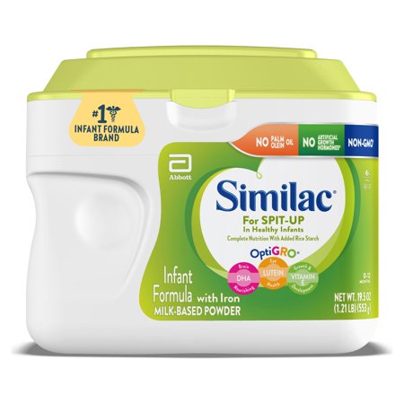 Similac For Spit-Up Non-Gmo Milk-Based Powder Infant Formula Tub With Iron; 19.5 Ounce; 6 Per Case - High Mart Wholesale