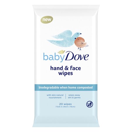 Baby Dove Baby Wipes Hand Face; 20 Count; 14 Per Case