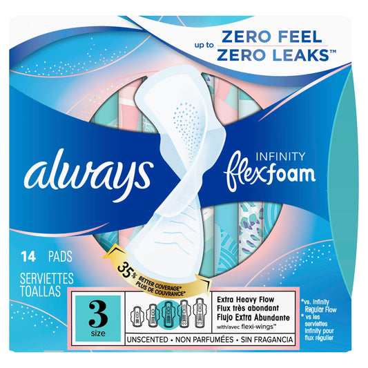 Always Infinity Pad Heavy; 14 Count; 6 Per Case