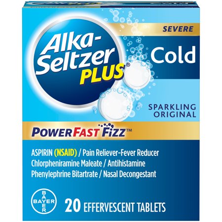 Alka-Seltzer Cold Fizzies Spark Original; 20 Piece; 3 Per Box; 10 Per Case