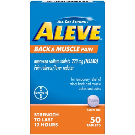 Aleve Back And Muscle; 50 Piece; 3 Per Box; 12 Per Case