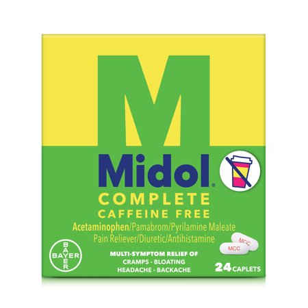 Midol Midol Complete Caff Free Caplet; 24 Piece; 3 Per Box; 12 Per Case - High Mart Wholesale