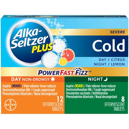 Alka-Seltzer Night & Day Relief; 10 Count; 1 Per Box; 3 Per Case