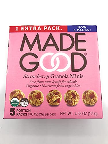 Madegood Strawberry Granola Minis; 5 Count; 6 Per Case - High Mart Wholesale