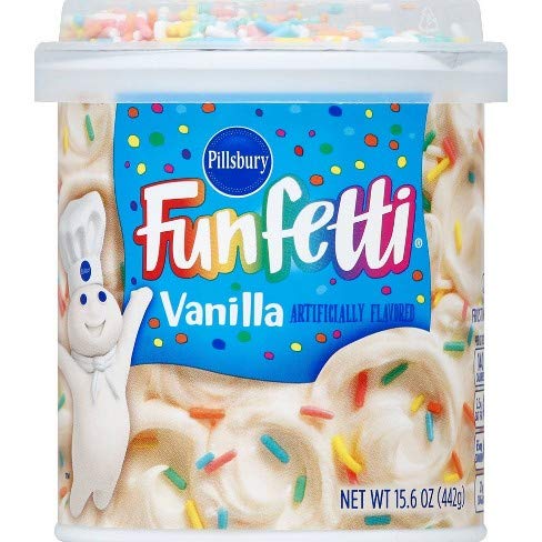 Pillsbury 15.6Z Vanilla Frosting Funfetti; 15.6 Ounces; 8 Per Case