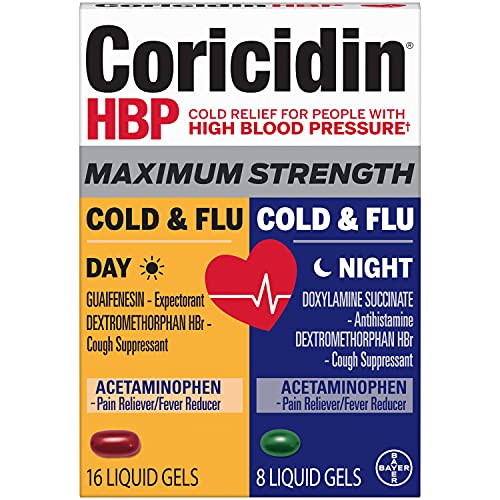 Coricidin Hbp Max Day Or Night Cold & Flu; 24 Piece; 3 Per Box; 8 Per Case