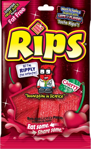 Rips Bite Size Cherry Pieces Peg Bag; 4 Ounces; 12 Per Case - High Mart Wholesale