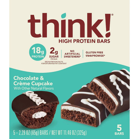 Thinkthin Chocolate & Creme Cupcake; 11.46 Ounces; 6 Per Box; 4 Per Case - High Mart Wholesale