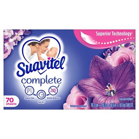 Suavitel Fabric Conditioner Sheets Lavender; 70 Piece; 6 Per Case