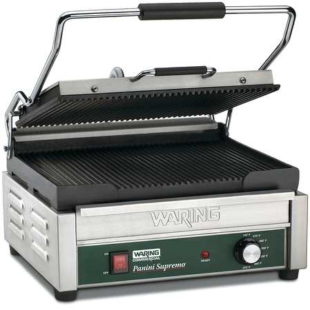 Waring Commercial Grill Ribbed Panini 120 Volt; 1 Each