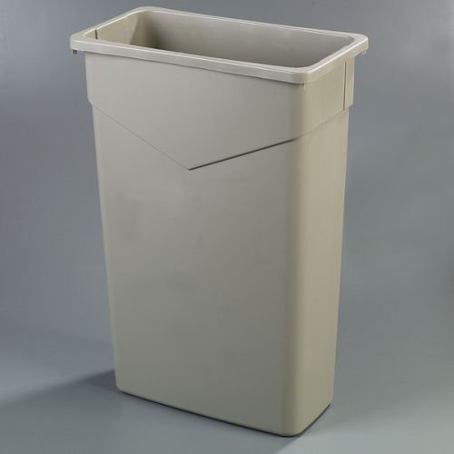Carlisle Foodservice Trimline Trash Can Beige 23 Gallon; 4 Each; 1 Per Case