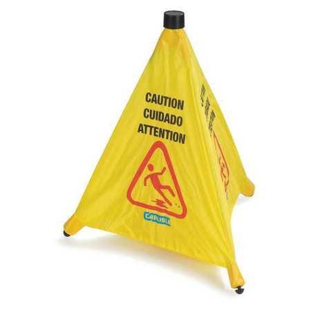 Carlisle Foodservice 20 Inch Pop Up Caution Cone; 12 Each; 1 Per Case
