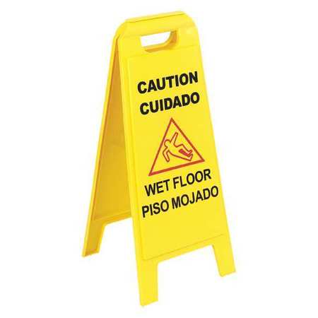 Carlisle Foodservice Wet Floor Sign Yellow; 6 Each; 1 Per Case