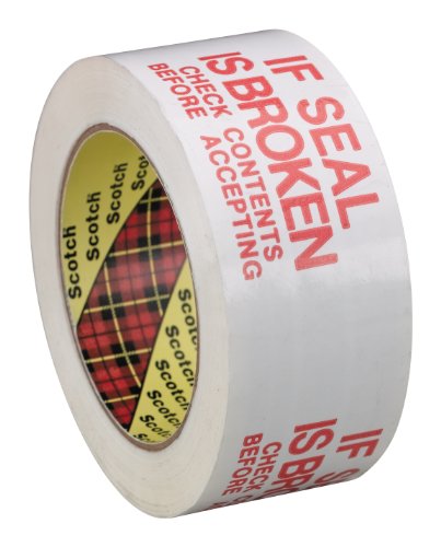 Scotch Security Message Box Sealing Tape; 1 Count; 36 Per Case - High Mart Wholesale