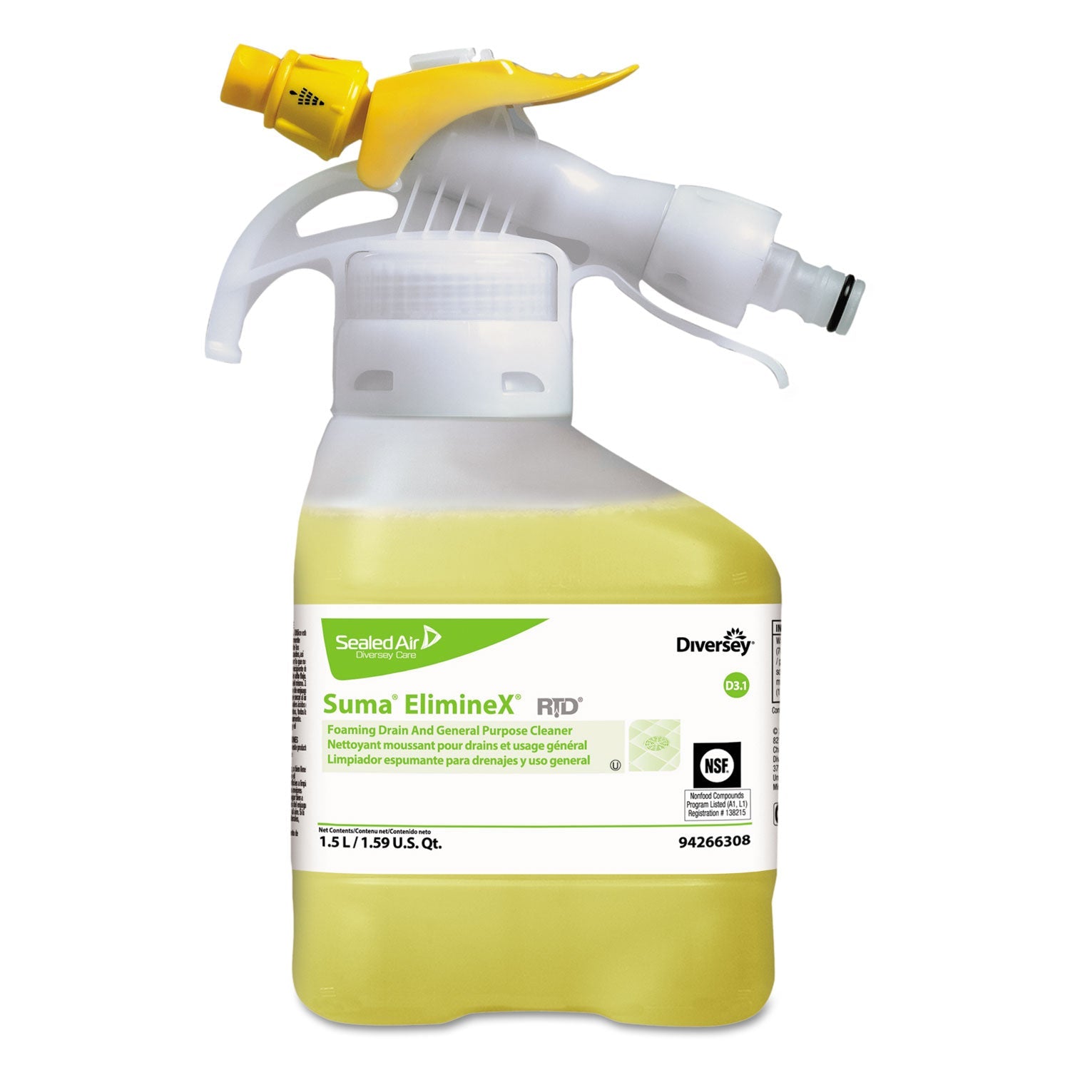 Diversey Sumatran Eliminex General Purpose Cleaner; 1.5 Liter; 2 Per Case - High Mart Wholesale