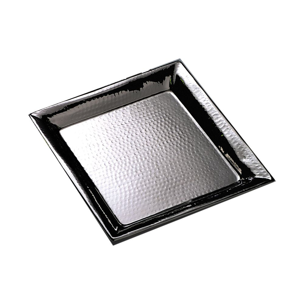 American Metalcraft Stainless Steel Square 16 Inch Hammered Tray; 1 Each - High Mart Wholesale