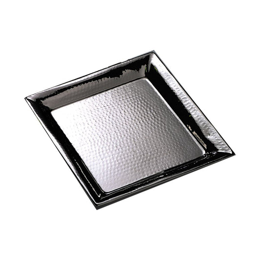 American Metalcraft Stainless Steel Square 16 Inch Hammered Tray; 1 Each - High Mart Wholesale