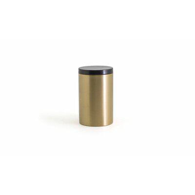 Front Of The House Round Stainless Jar With Lid - Matte Brass With Matte Black Lid; 12 Each; 1 Per Case - High Mart Wholesale
