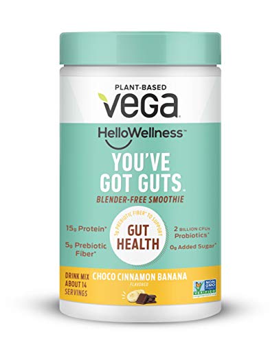 Vega Hello Wellness You've Got Guts Blender Free Smoothie Choco Cinnamon Banana; 14.3 Ounce; 12 Per Case - High Mart Wholesale